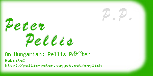 peter pellis business card